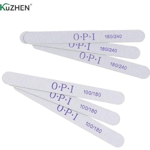 10Pcs 180/240 Double Side Prof Grey Sanding Nail Files For Manicure Wood Nail File Professional Nail Art Sanding Buffer Files