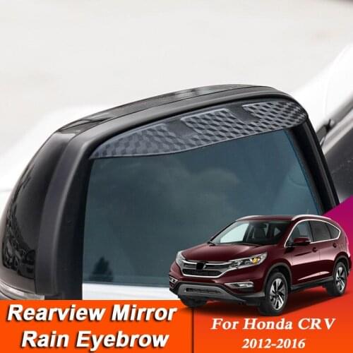 2PCS Car-styling For Honda CRV 2012-2016 Carbon Fiber Rearview Mirror Eyebrow Rain Shield Anti-rain Cover External Accessory