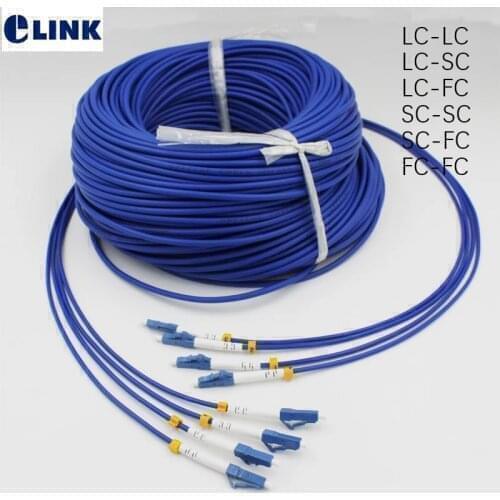 250mtr 4 core Armored fiber patchcords SM SC LC FC ST UPC APC Singlemode 4 fibers Armored optical fibre jumper cable ELINK ftth