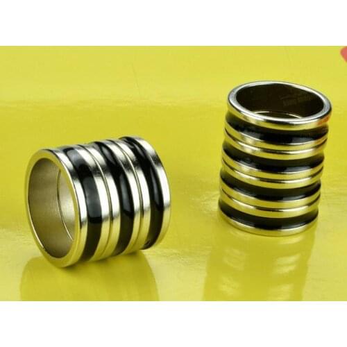 3 Pc/Lot Black Stripe Wizard PK Ring / Magnetic Ring (Available In S,M,L,XL Size) - Magic Tricks,Close-Up,Magic Accessories