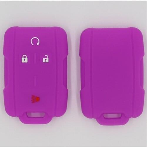 4PC Silicone 4 Buttons Remote Key Shell Case Cover for Hummer H3 for Chevrolet Colorado for GMC Keyless Car Holder Keychain Fo