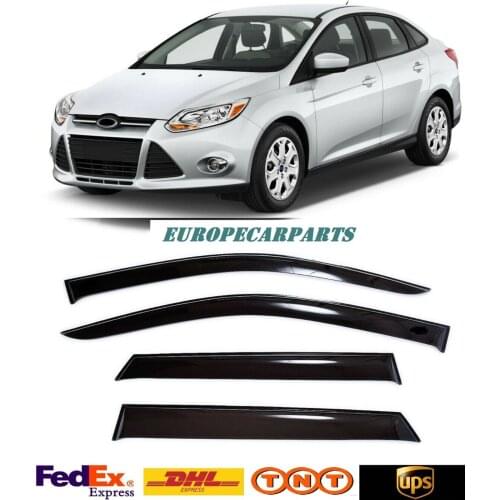 For Ford Focus 3 Sd/Hb 2010-2018 Window Visors Side Sun Rain Guard Vent Deflectors 4 pieces