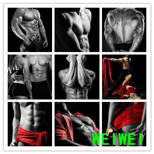 5D Diamond Painting Sexy Art Men And Women Diamond Embroidery Perfect Abs Cross Stitch Kit Character Mosaic Home Decoration Gift