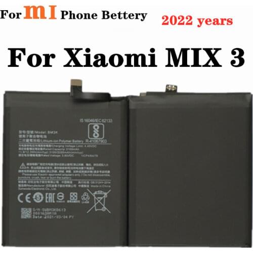 2021 Years BM3K Battery For Xiaomi Mix 3 Mi Mix3 3200mAh High Capacity Phone Battery