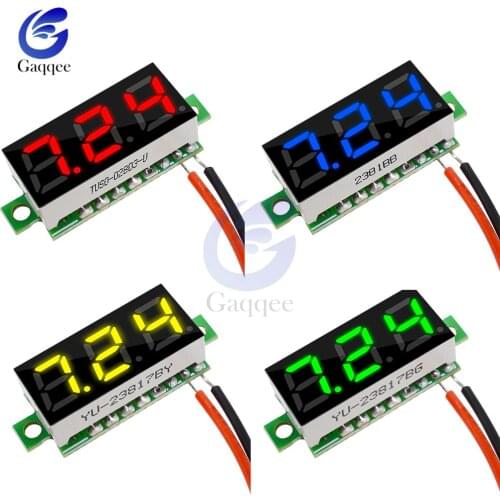New 0.28" DC 3.5-30V Super Mini Digital LED Car Voltmeter Voltage Volt Panel Meter Battery Monitor 12V 24V red green blue yellow