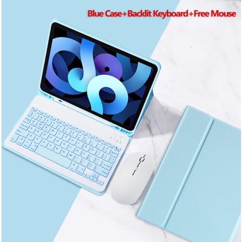 Backlit Keyboard Case for iPad Pro 11 2021 2020 Air 4 Pencil Holder Case with Mouse Keyboard for iPad 5th 6th 7th Air 3 10.2
