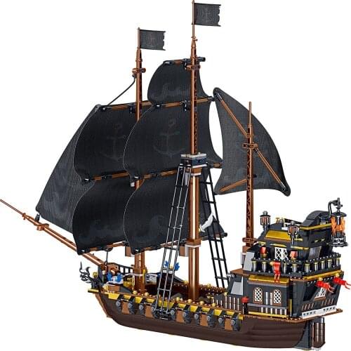 Kids Toys Ship Pirate Model Creator The Eternity Pirates Ships Building Blocks Ideas Series Boat Bricks Boys Birthday Gifts