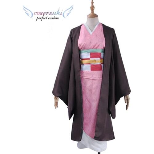 Demon Slayer: Kimetsu no Yaiba Kamado Nezuko Cosplay Carnaval Costume Halloween Christmas Costume