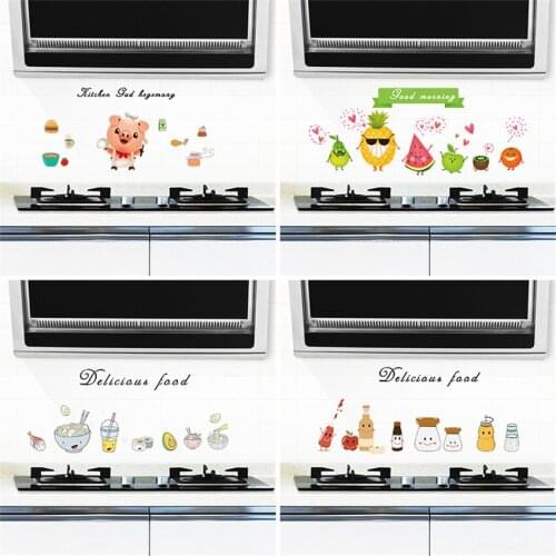Kitchen Waterproof Oil-proof Wall Stickers Self Adhesive Stove Cabinet Tile Sticker Range Hood Refurbished DIY Wallpaper