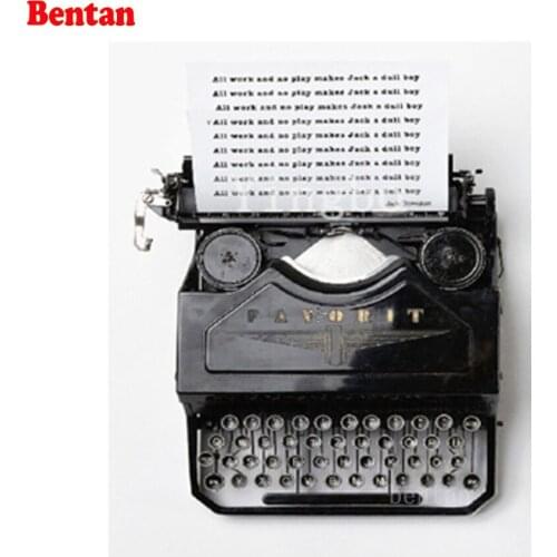 5d Diy diamond painting Retro typewriter full drill square round diamond embroidery mosaic rhinestone Cross Stitch kit decor