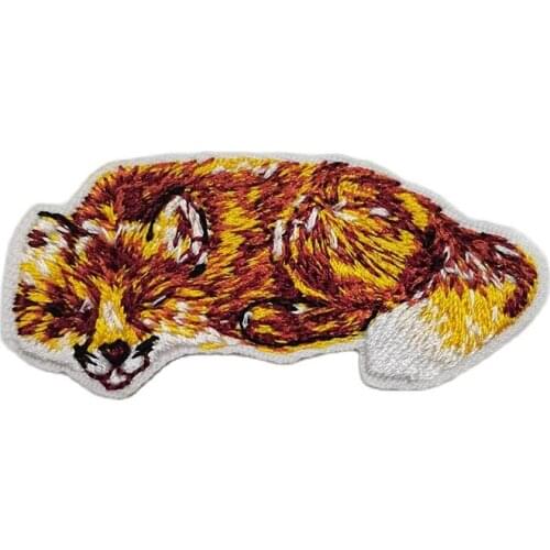 Animal Fox Embroidery Patches Iron on for Clothes Jackets Backpack Cute Things Custom DIY Patch Sewing Appliques Wholesale Badge