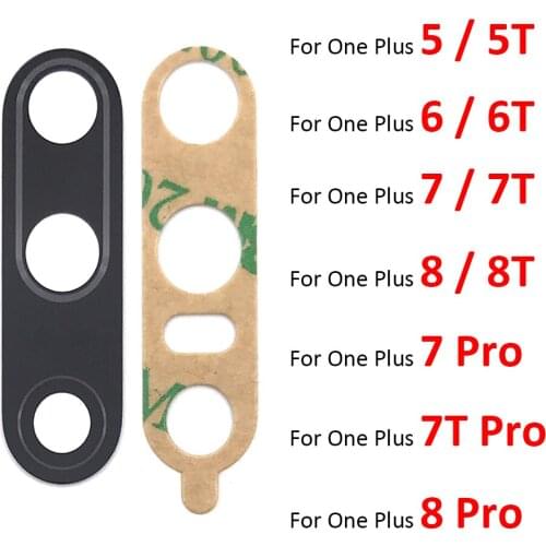 New Back Rear Camera Glass Lens For OnePlus 5 5T 6 6T 7 7T 8 8T 9 Pro Nord N100 With Adhesive