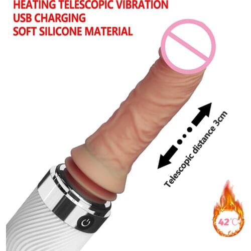 New Electric Silicone Dildo Vibrator Telescopic Sex Toy Artificial Penis Dildo Realistic Vibrator Big Dick For Woman Masturbator