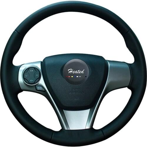 Heated Anti-slip Microfiber leather Car Steering Wheel Cover for Toyota Camry 2012 Venza 2013 Braid on the steering wheel