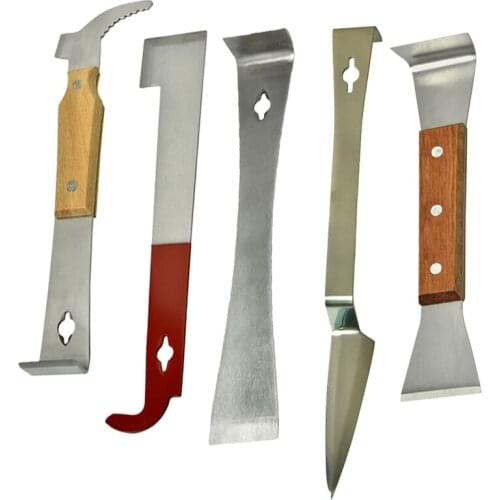 DLKKLB Beekeeping Equipment 5 Pcs Of Honey From The Scraper Hive Tool Set Various Size Scrapers Practical Beekeeper Tool Kit