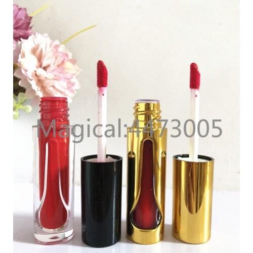 Plastic Gold/Silver High Class Lip Gloss Tube,Cosmetic Liquid Lipstick Refillable Bottle, Empty Clear Makeup Lip Oil Container