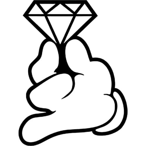 S51926# Various Sizes/Colors Car Stickers Vinyl Decal HOLDING DIAMOND Motorcycle Decorative Accessories Creative