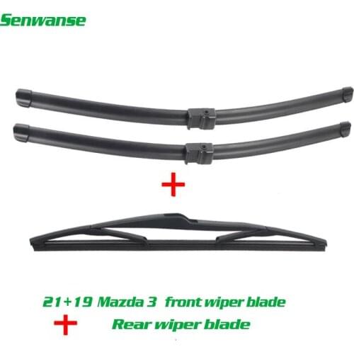 Senwanse Front and rear Wiper Blades For Mazda 3 BK 2004-2008 high quality Windshield Windscreen wiper 21"+19"+14"