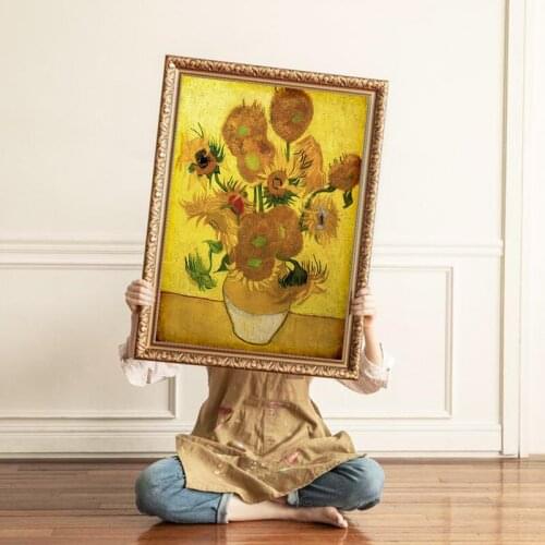 World Famous Paintings Van Gogh Sunflower Handmade Oil Painting Art Copy Pastoral Landscape Paintings Decorative Painting The Li