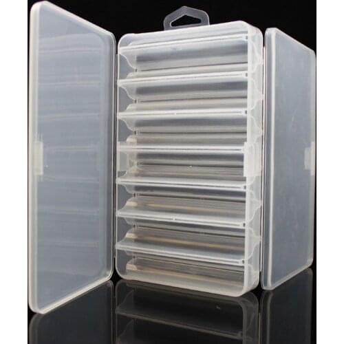 WALK FISH Double Side 14 Compartments Fishing Lure Box for Minnow Shrimp Bait Metal Spoon Lures Storage Case Container Fishing
