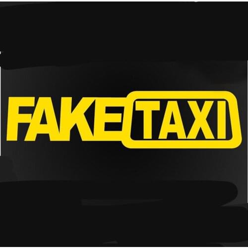 Funny FAKE TAXI Car Auto Sticker FakeTaxi Decal Emblem Self Adhesive Vinyl Universal For BMW Ford Toyota VW Honda Kia Opel Kia