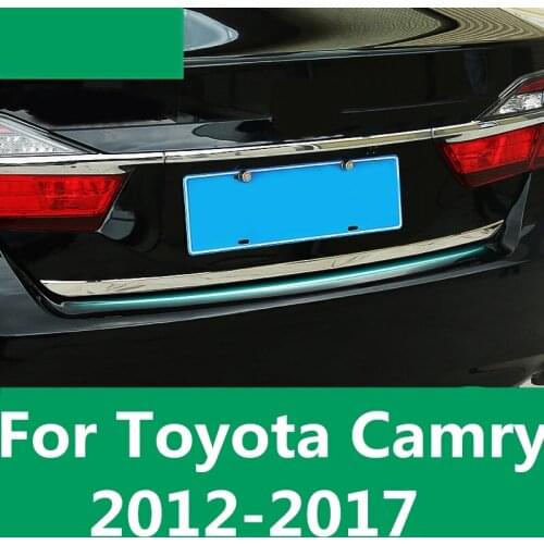 Trunk Rear Protector Trim Cover Rear Bumper Protector Sill Car Tail Door car Accessories For Toyota Camry 7th Sedan 2012-2017
