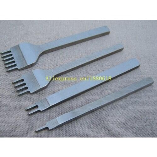 20sets/lot Fast Shipping DIY Leather Craft Tools Hole Punches Stitching Punch Kits 1+2+4+6 Prong Leather Hole Tool
