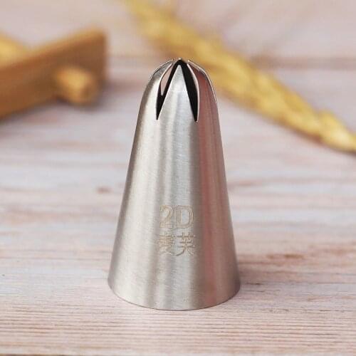 #2D Piping Nozzle Cake Decorating Icing Tips Pastry Cupcake Nozzles Decoration Rose Flower Dessert Decorator Stainless Steel