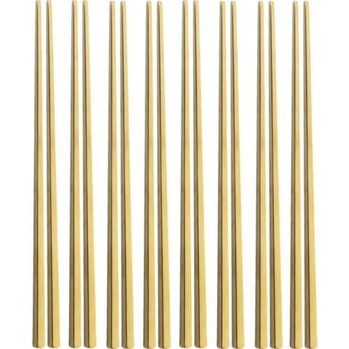 8 Pairs Mirror Stainless Steel Colorful Metal Chopsticks 304Stainless Steel Chop Sticks Set Reusable Food Sticks Tableware Set