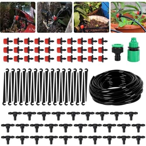 25M DIY Drip Irrigation System Automatic Watering Hose Micro Drip Watering Kits with Adjustable Drippers for Garden Landscape