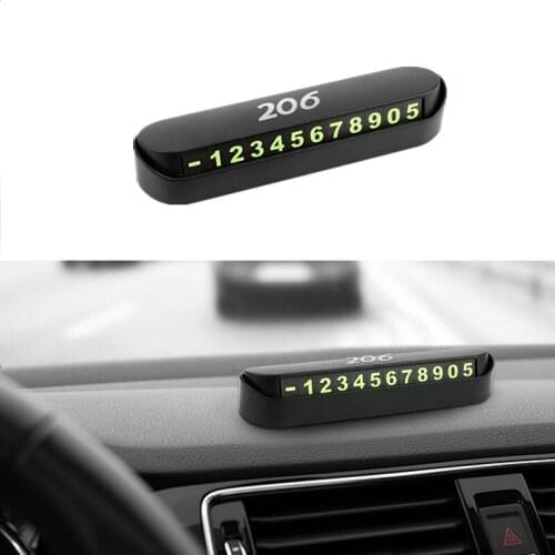 Car Temporary Parking Card Phone Number Card Plate Sticker for Peugeot 206 Accessories Car Styling