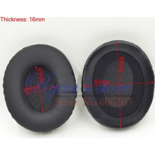 80x67mm black Leathereete ear pads earpads pillow cushion cover for headphones 8x6.7cm