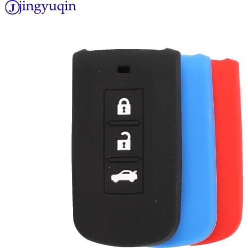 Jingyuqin 10ps 3B Remote Key Silicone Cover Case For Mitsubishi Outlander 2016 Lancer 10 Pajero Sport ASX L200 Folding Flid