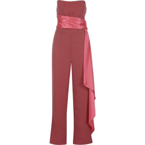 2021 New Sexy High Waist Jumpsuits Women Sleeveless Casual Bodysuit Club Party Elegant Femme Summer Overalls Long Jumpsuits