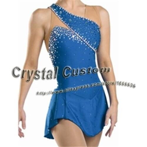 2016 Hot Sales Figure Ice Skating Dresses For Girls With Spandex New Brand Figure Skating Competition Dress DR2543