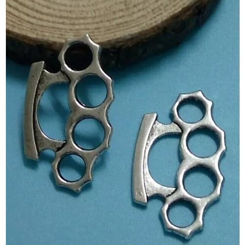 HOT!!! Brass Knuckle Dusters Fashion Jewelry Vintage Jewelry Charm bracelet Necklace pendant Accessories C199