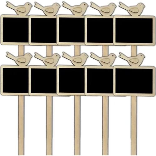 20 pcs SMALL CHALKBOARD with BIRD table decoration for wedding table numbers