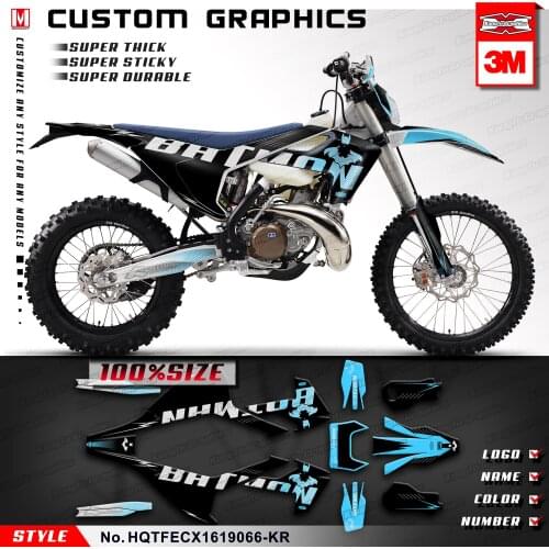 KUNGFU GRAPHICS Personalised Decal Stickers Kit for TE FE TX FX FS TC FC 125 150 250 300 350 450 501 2016 2017 2018 2019