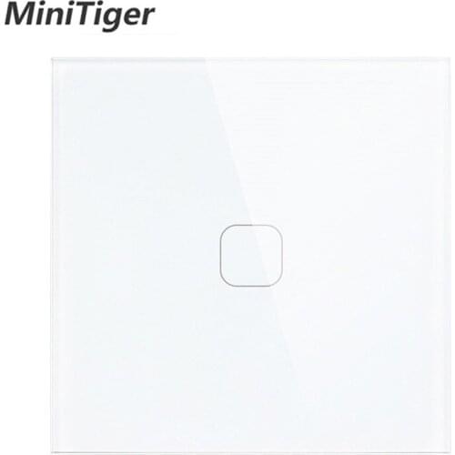 Minitiger EU Standard 1 Gang 1 Way Touch Switch Wall Light Control Smart Home Automation Switch Round Type