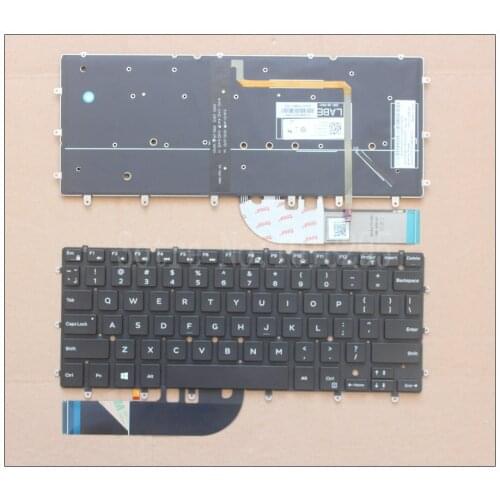 New US Keyboard For DELL Inspiron XPS 13 7347 7348 Laptop Black With Backlit No Frame