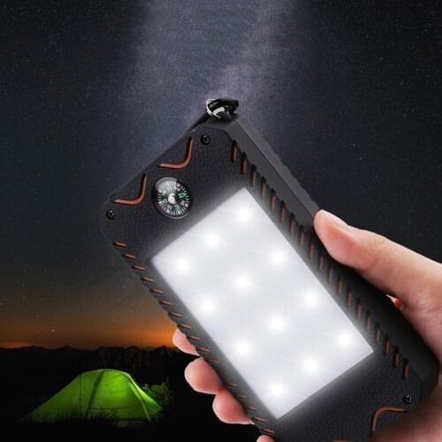 New Camping Light Compass Mobile Power Outdoor Triple Protection Camping Light Solar Charging Unit