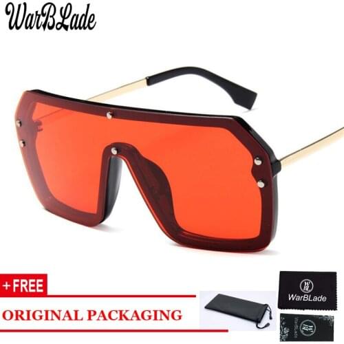 WBL 2019 Fashion High Quality Oversized Square Sunglasses Vintage Women Men Big Frame Shade Sun Glasses Brand Designer Eyewear