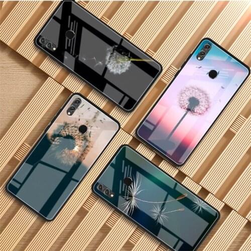 Dandelion flower Tempered Glass Phone Case For Huawei P20 P30 P40 P40 Lite Pro Psmart Mate 20 30 Cover Shell