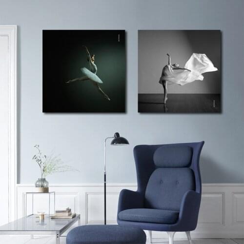 Ballet Figure Posters Nordic Style Elegant Woman In Canvas Painting Minimalism and Prints Wall Pictures for Living Room Decor
