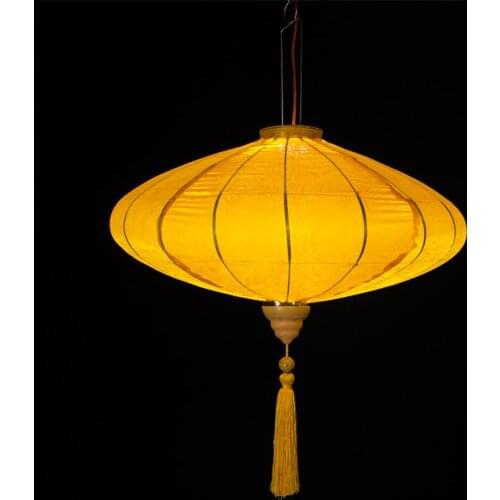 Mid Autumn Festival antique lantern hanging retro decoration Vietnamese creative handmade fabric flying saucer Japanese lantern