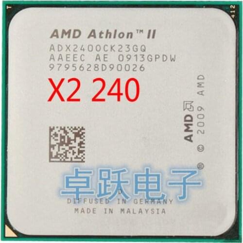 AMD Athlon II X2 240 CPU Processor (2.8Ghz/ 2M /2000GHz) Socket am3 free shipping