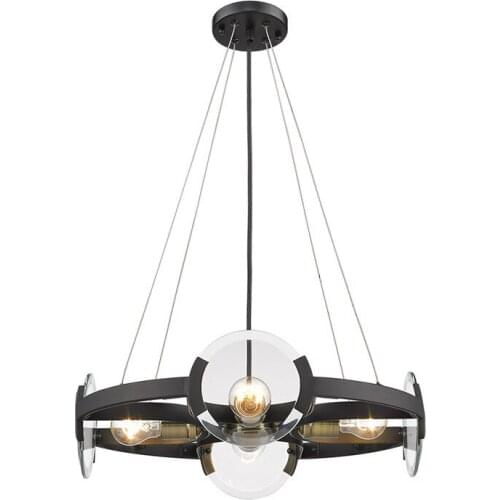 Simple Nordic Designer Glass living room chandelier post modern simple metal dining room study Art Chandelier