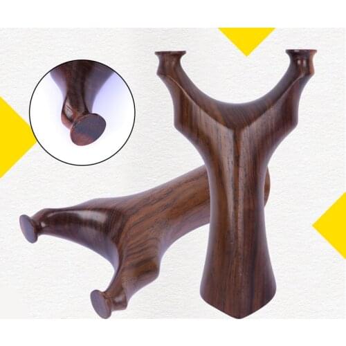 Slingshot Ebony Wood Octagonal Solid Wood Pattern Support Head Recurve Outdoor Precision Hunting Slingshot Toys For Children