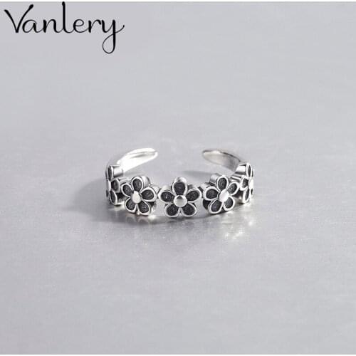 Romantic Trendy Charm Flower Rings For Women Men Boho Knuckle Party Rings Punk Cocktail Jewelry Girls Gift