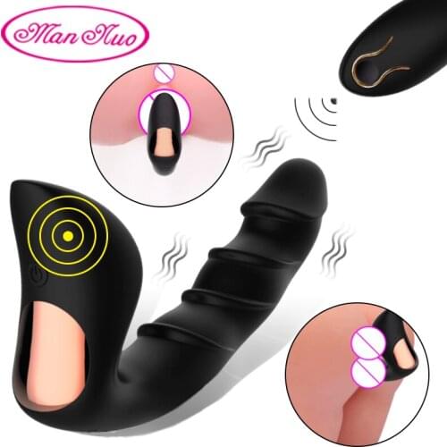 ManNuo Silicone Prostate Massager For Men USB Rechargeable Delay Ejaculation Anal Toy Vibrator Sex Toys for Male Sexual Wellness